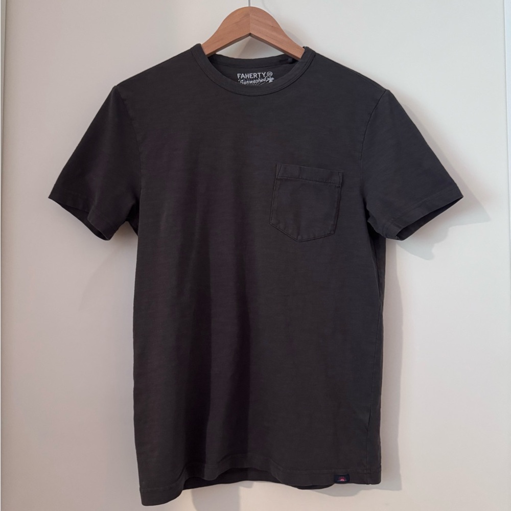 Faherty Charcoal Short Sleeve Tee